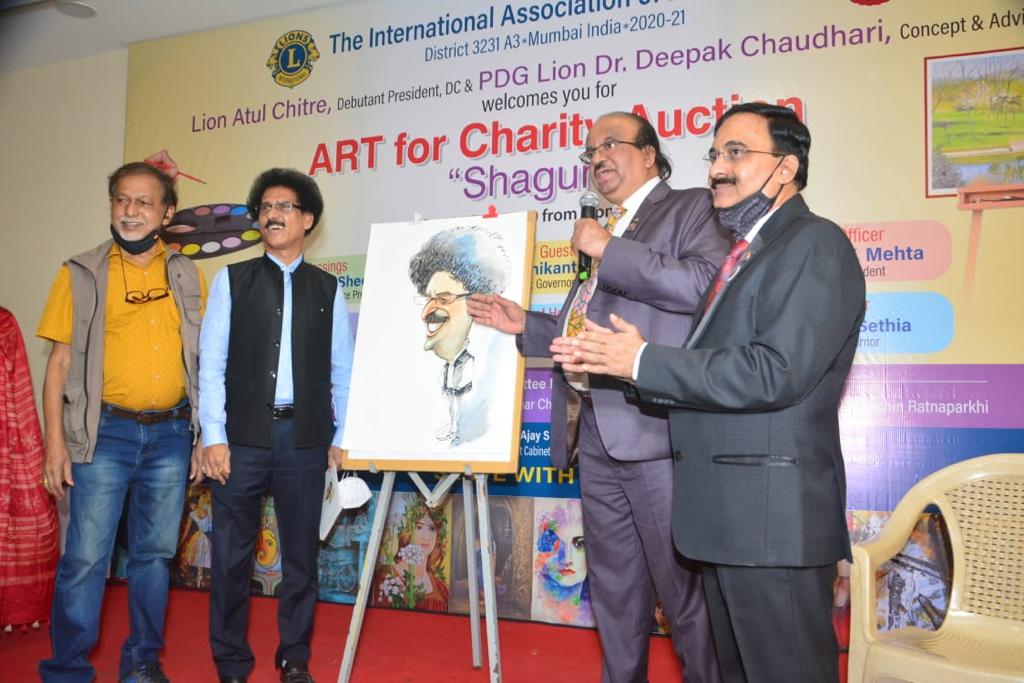 MCC Chandrashekhar Ghag at Lions Painting Auction